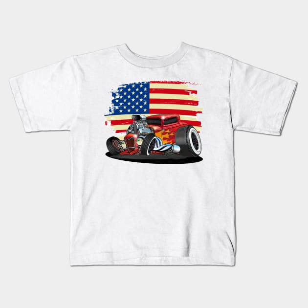 American Hot Rods Kids T-Shirt by Wilcox PhotoArt